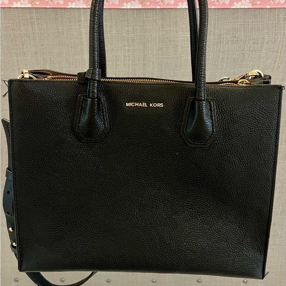 Michael Kors Black Leather Tote